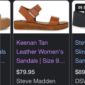 Steve Madden Tan Leather Sandals